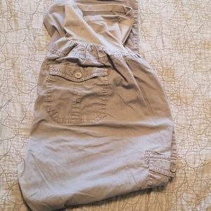 Maternity grey cargo capris/pants